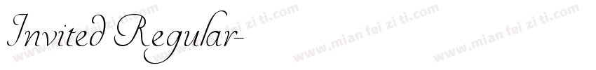 Invited Regular字体转换